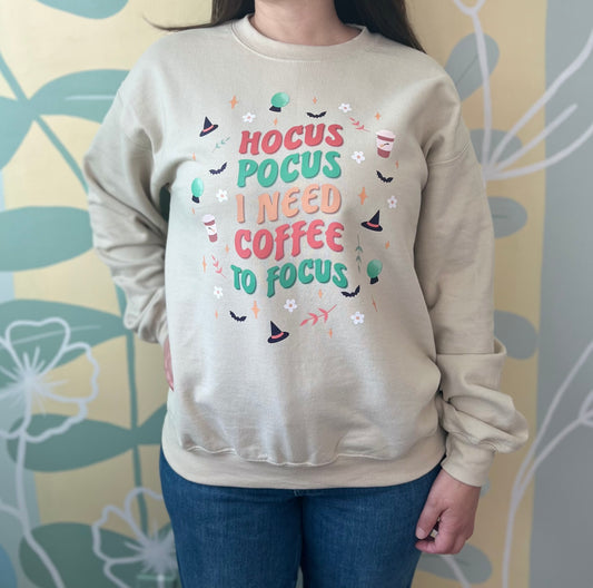 Hocus Pocus I Need Coffee To Focus | Sweat-Shirt