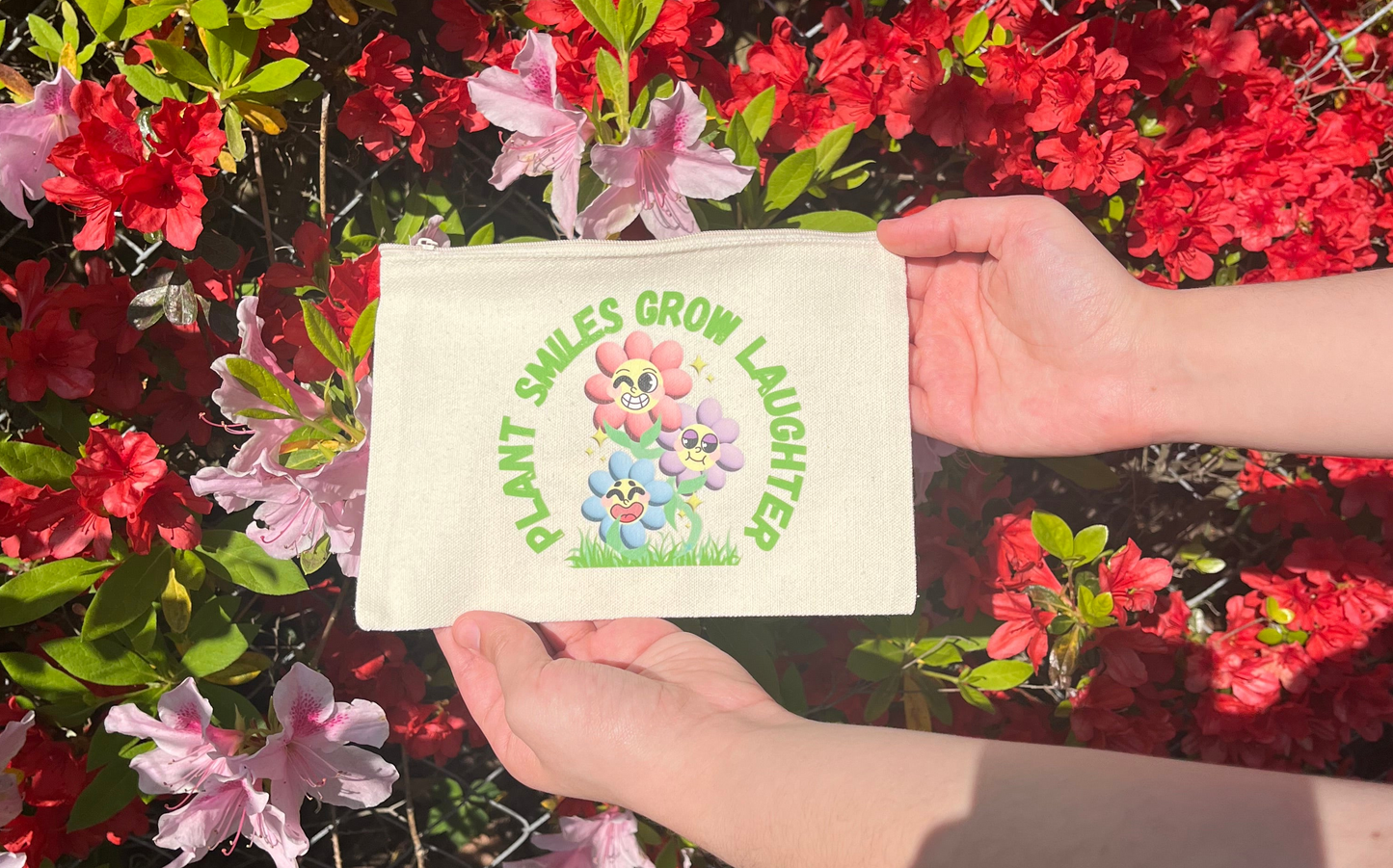 Plant Smiles Grown Laughter | Tote Pouch