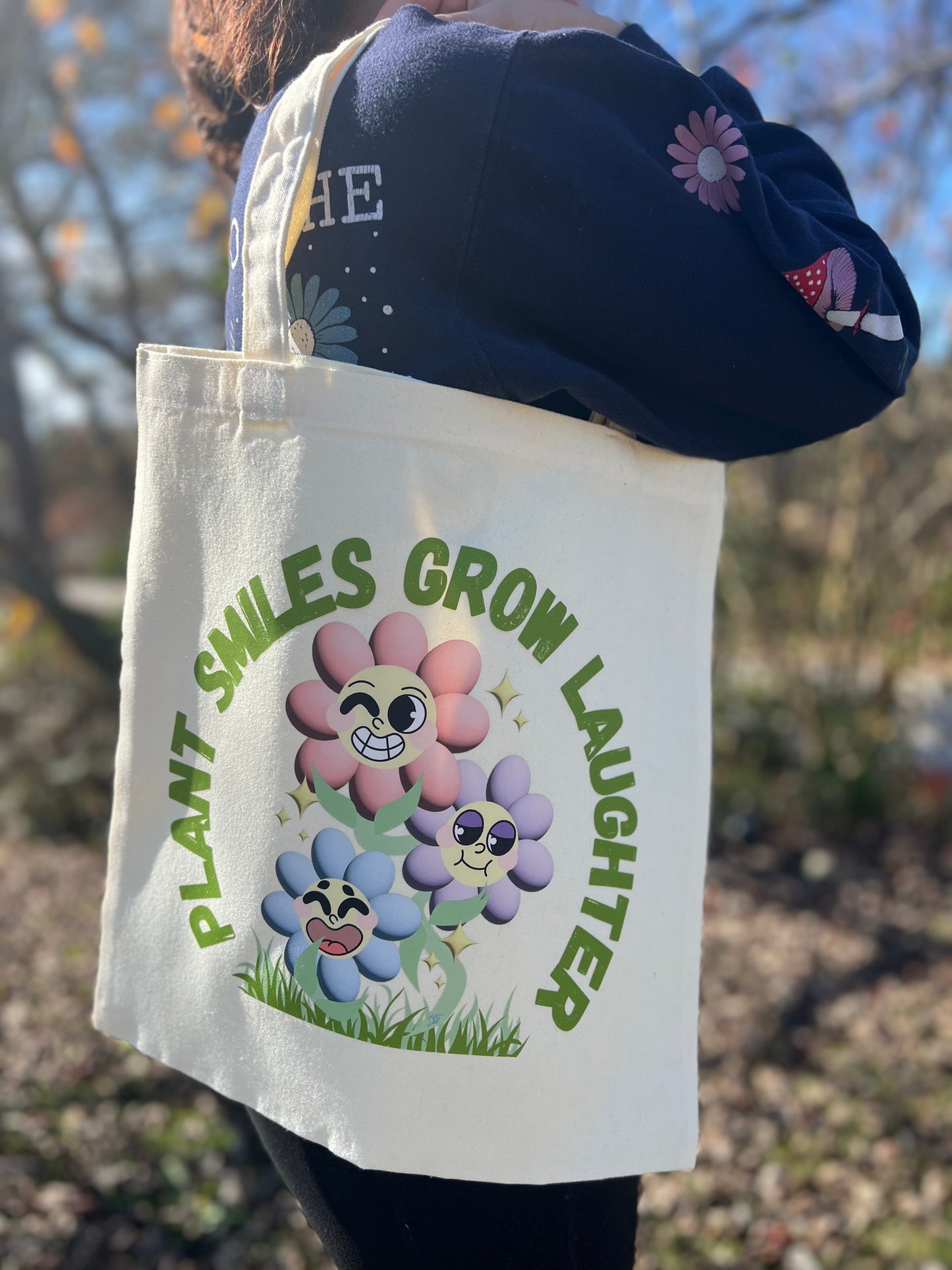 Plant Smiles Grow Laughter | Tote Bag